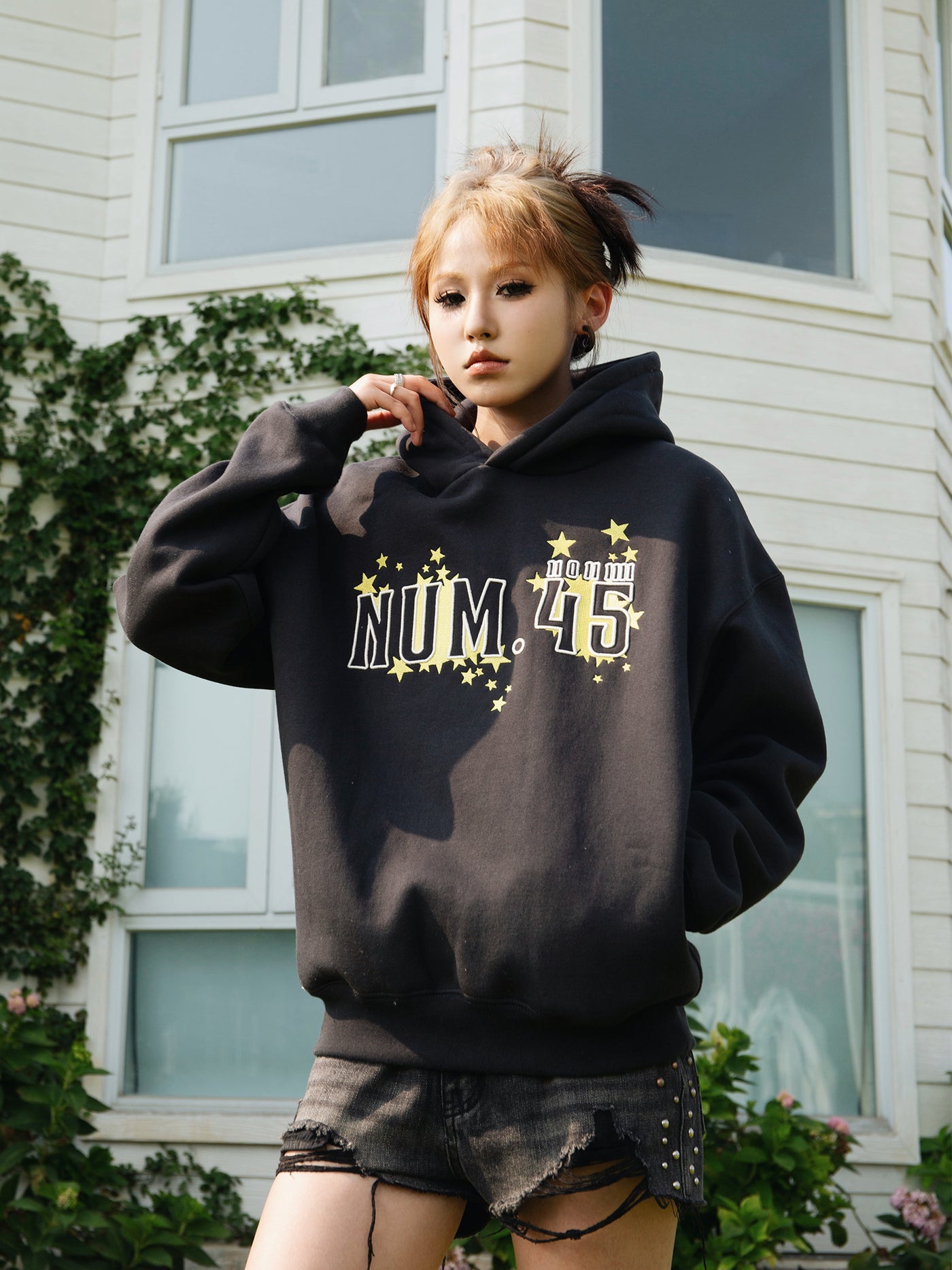 S45 Star Embroidery Hoodie | Face 3 Face