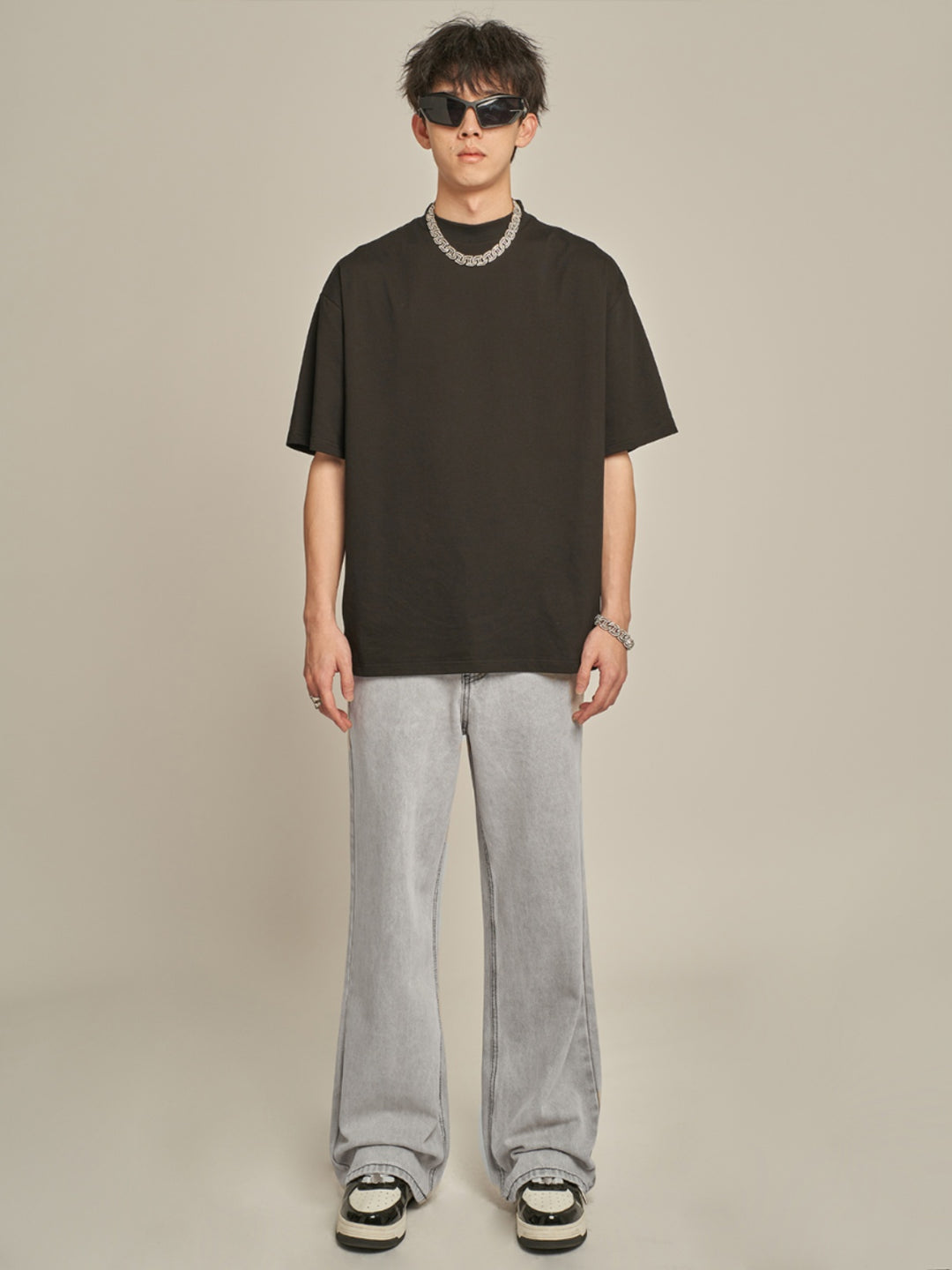 F3F Select Washed White Gray Jeans