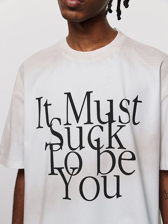 ANTIDOTE Slogan Partial Airbrush Letters Printed Tee