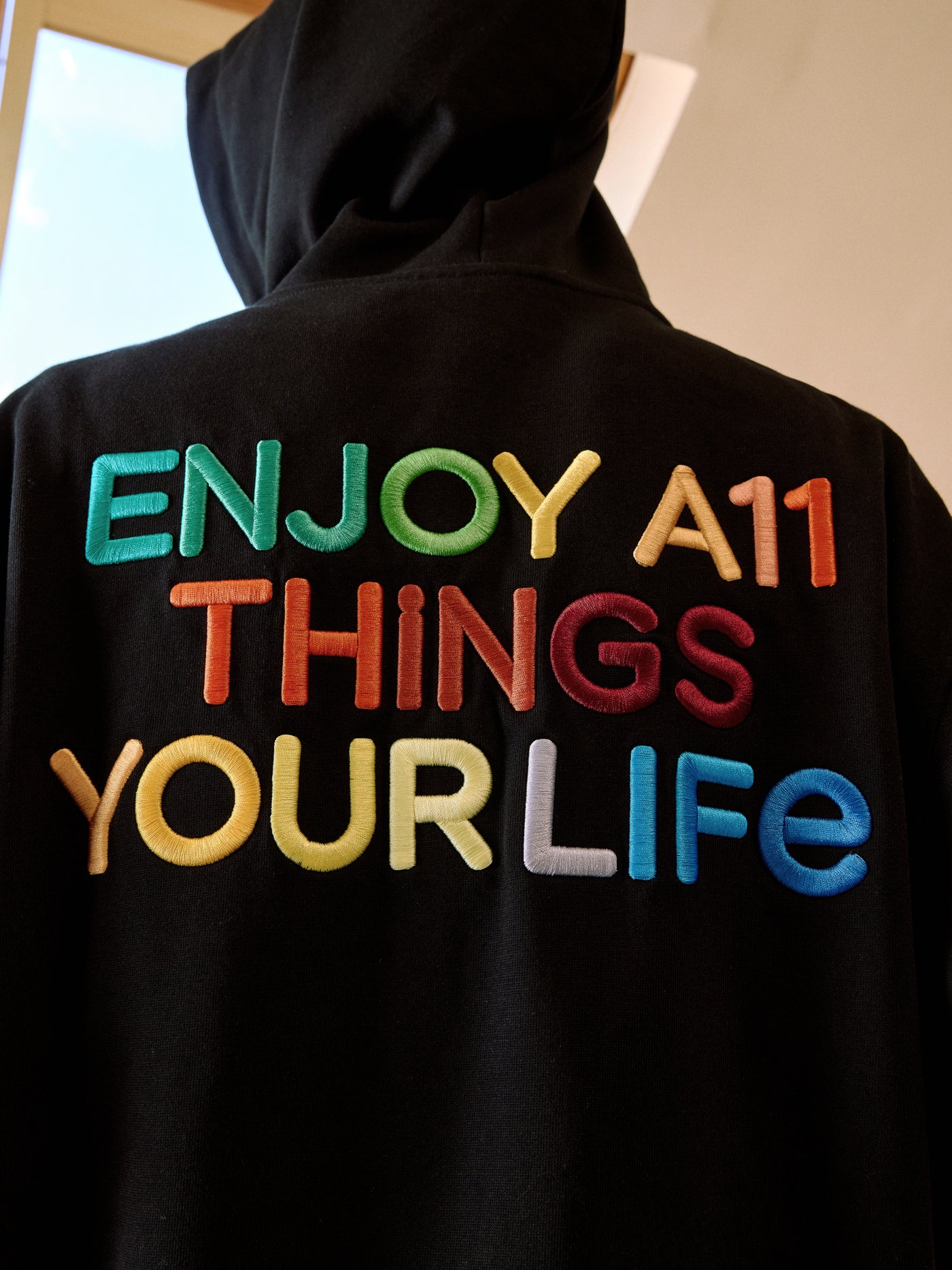 MEDM Rainbow Letter Zip Up Hoodie | Face 3 Face