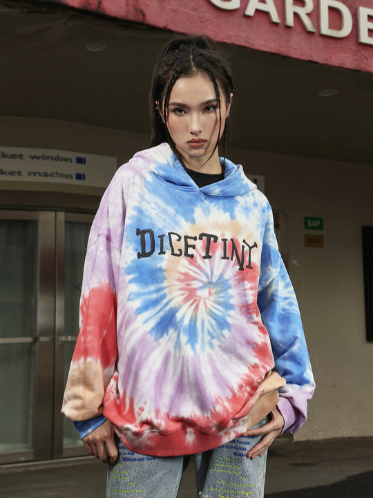 DICETINY Tie Dye Swirl Bone Print Hoodie | Face 3 Face