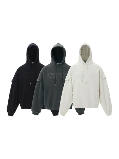 STEEPC NOLM Embroidered Logo Loose Hoodie | Face 3 Face