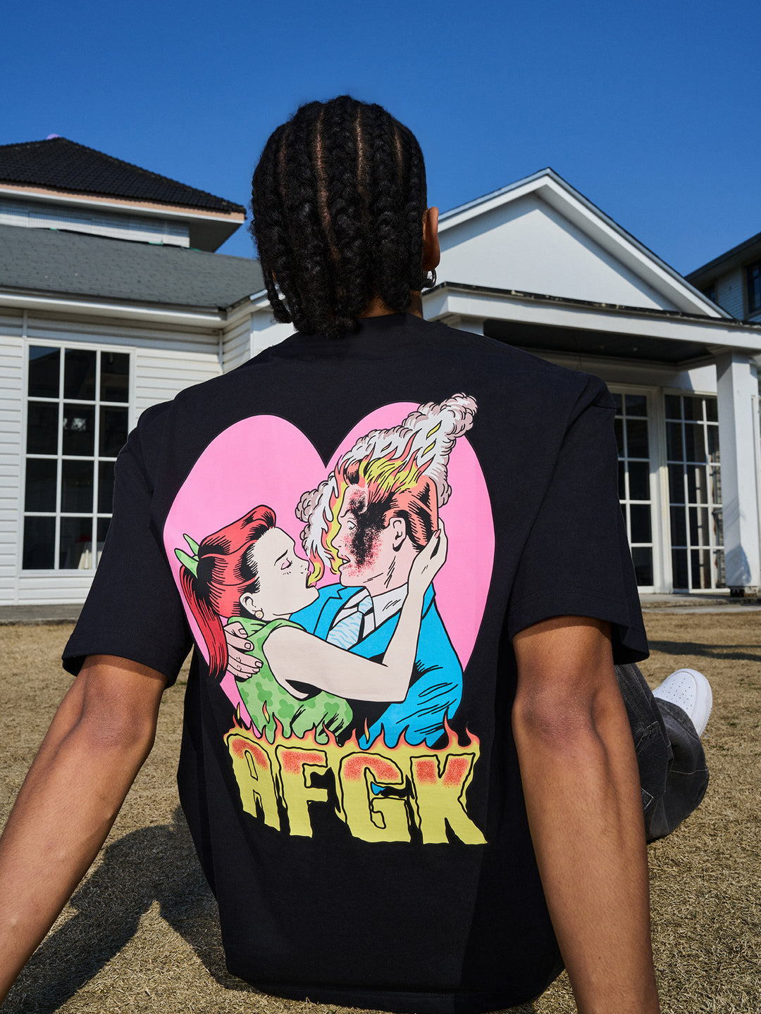 AFGK Hot Love Flame Logo Printing Tee