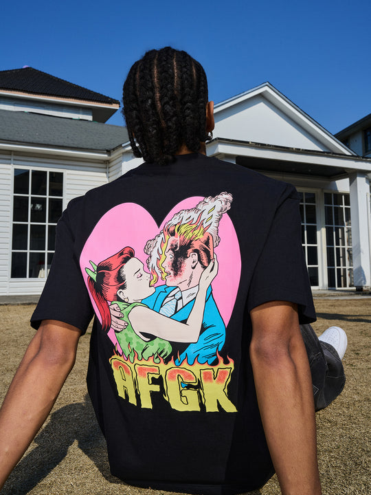 AFGK Hot Love Flame Logo Printing Tee