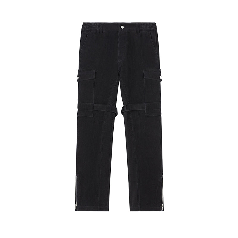 DICETINY Corduroy Leg Zip Work Cargo Jeans | Face 3 Face