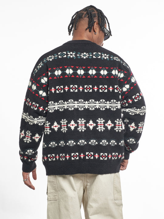 F3F Select Snowflake Button Knit Cardigan | Face 3 Face