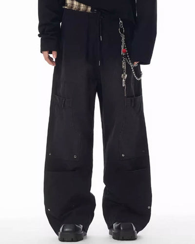 JHYQ Multi Pocket Button Baggy Work Pants | Face 3 Face