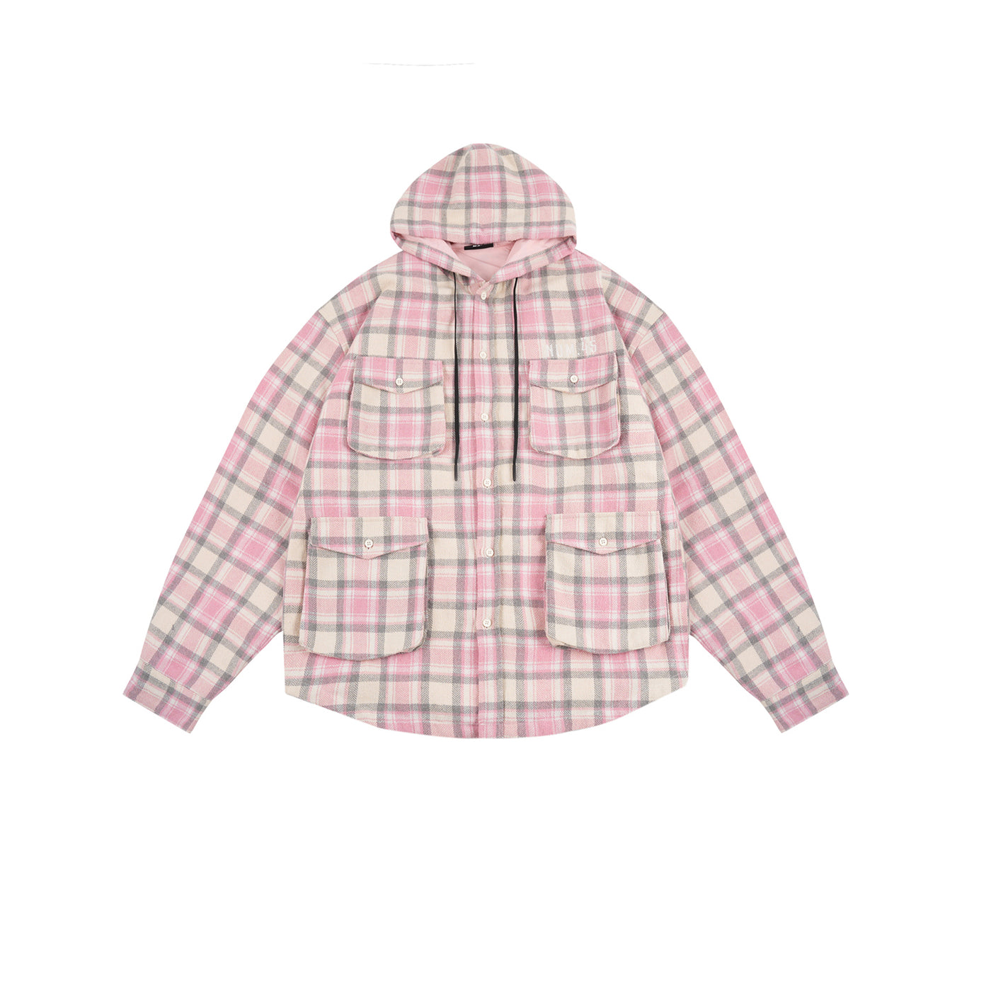 S45 Plaid Multi Pocket Hooded Shirt Jacket | Face 3 Face