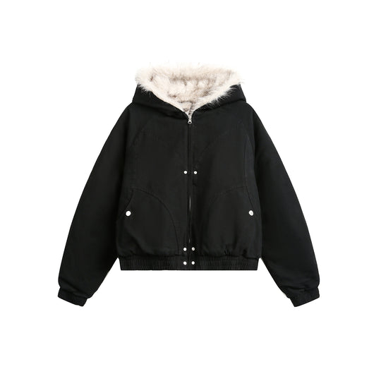 F3F Select Fur Quilted Lining Hoodie Jacket | Face 3 Face