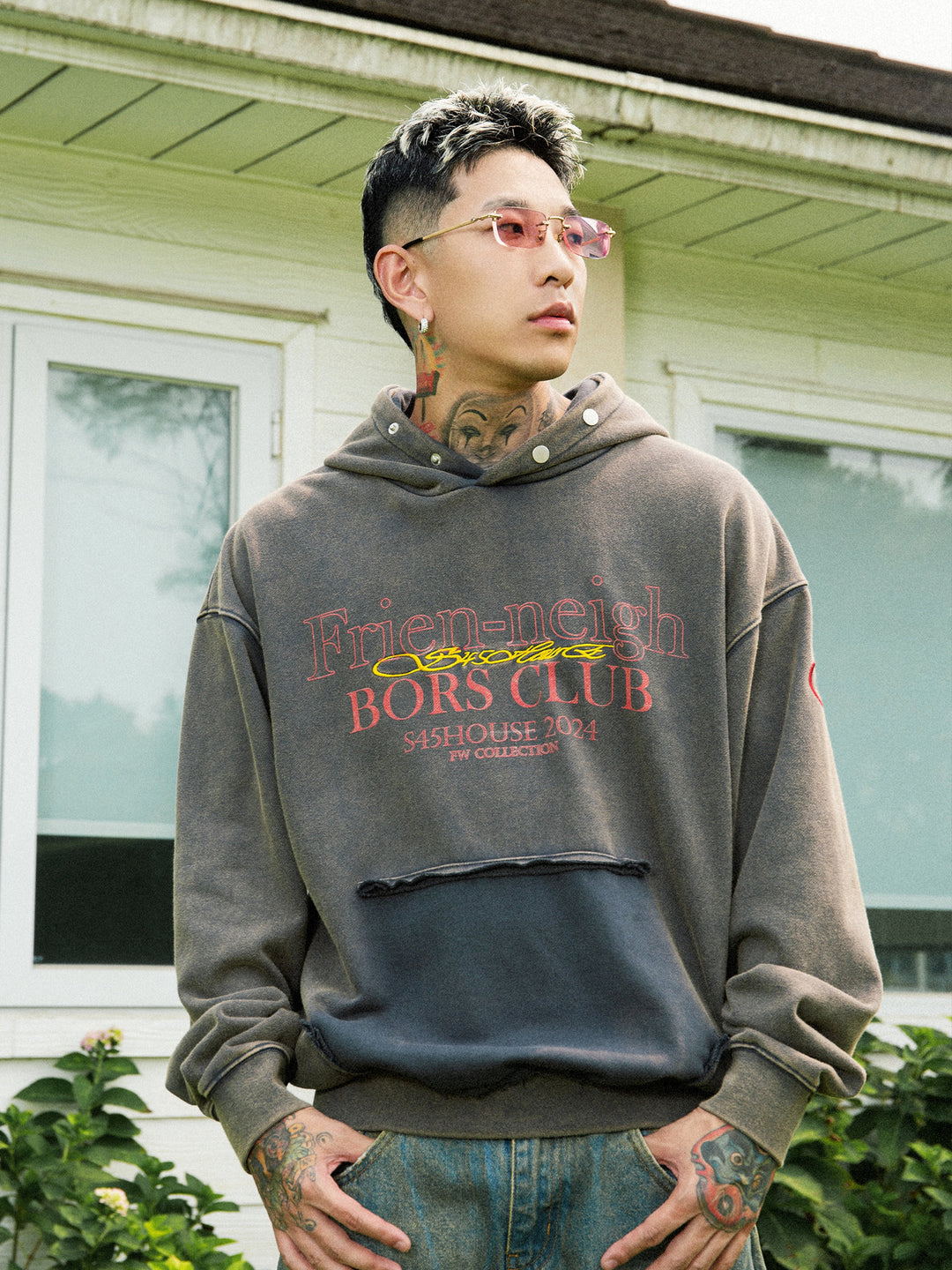 S45 Washed Aging Hoodie | Face 3 Face