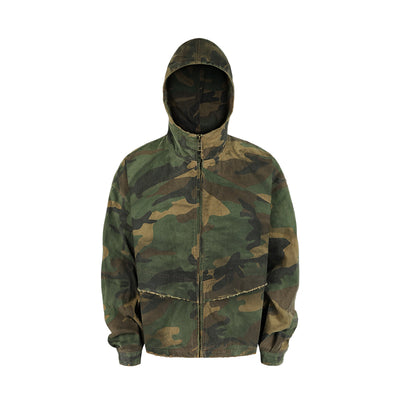 ANTIDOTE Camouflage Damage Hooded Work Jacket | Face 3 Face