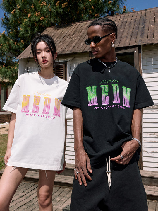MEDM Sugar Frosted Fudge Gradient Printed Tee