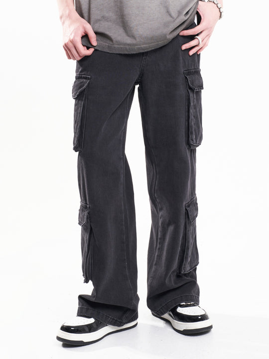 F3F Select Washed & Old Functional Multi Pocket Work Cargo Pants