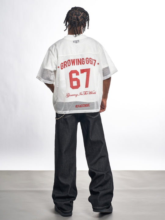 F3F Select 67 Numbering Printed Logo Mesh Hockey Jersey Tee | Face 3 Face