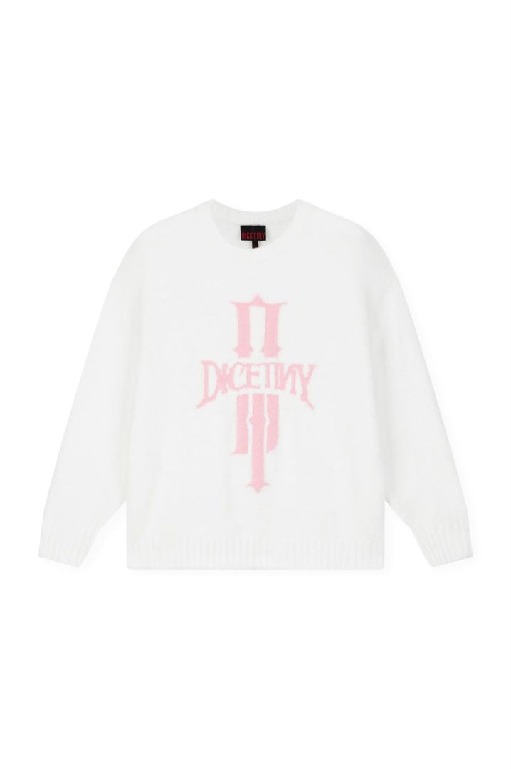 DICETINY Jacquard Logo Fleece Knit Sweater | Face 3 Face