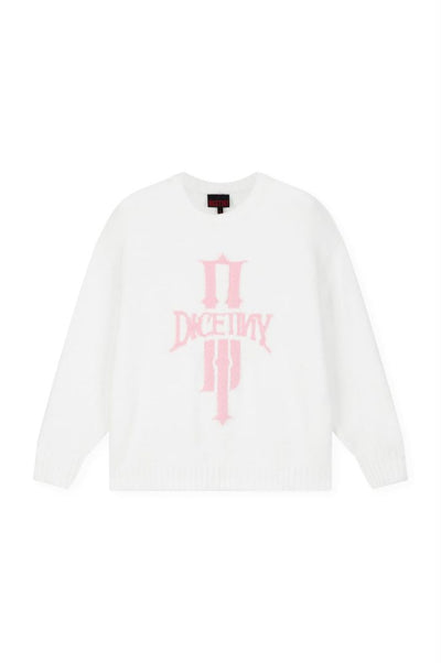 DICETINY Jacquard Logo Fleece Knit Sweater | Face 3 Face