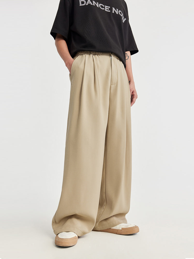 F3F Select Wide Leg Tuck Casual Suit Pants