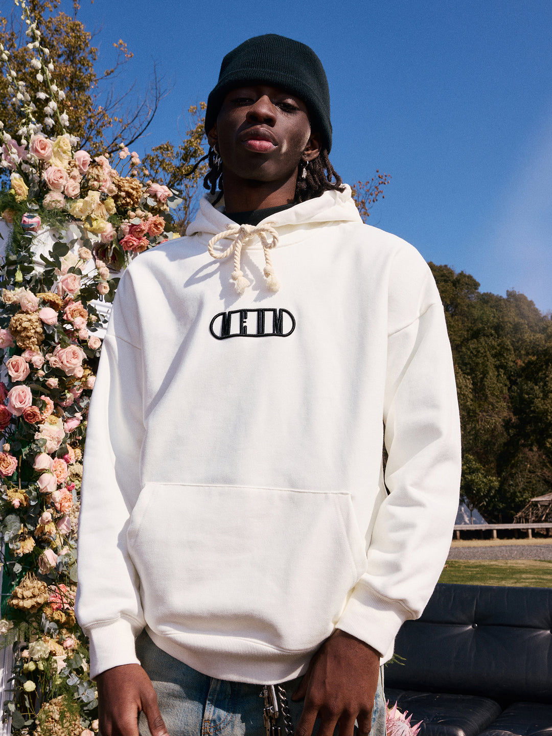 MEDM Embroidery Capsule Logo Letter Hoodie