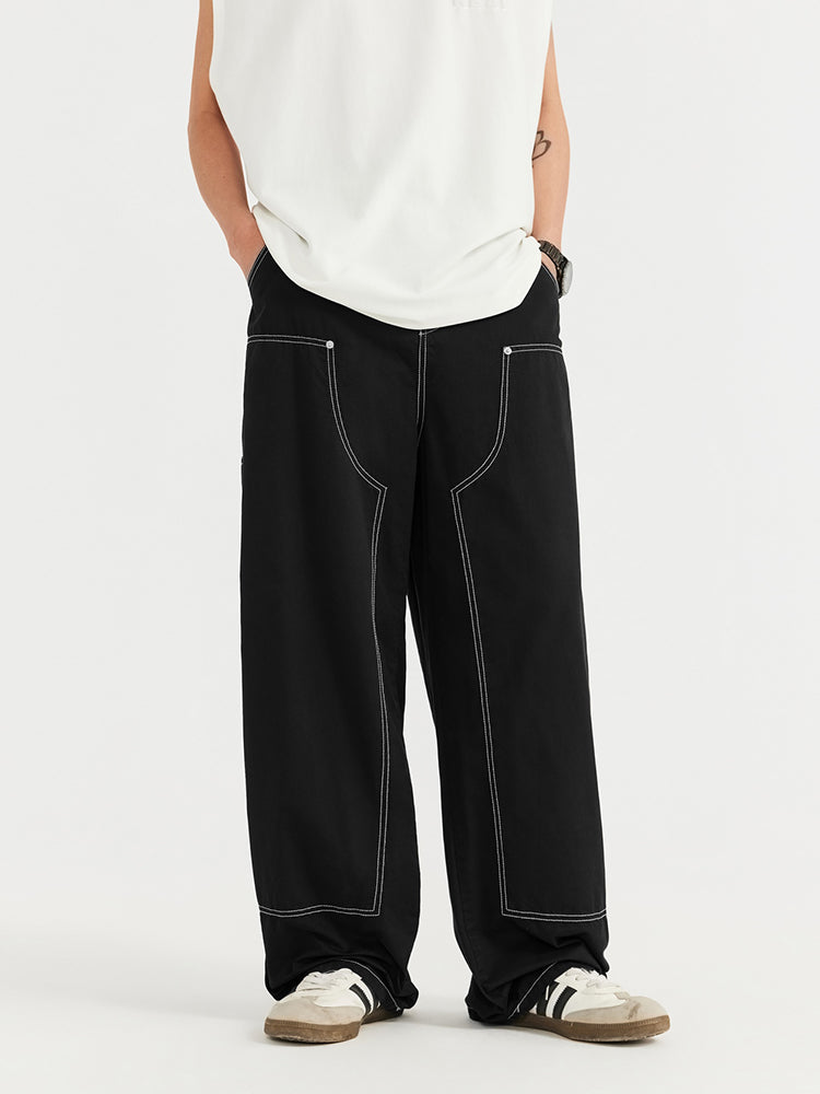 F3F Select Washed Lumberjack Wide Legged Work Pants