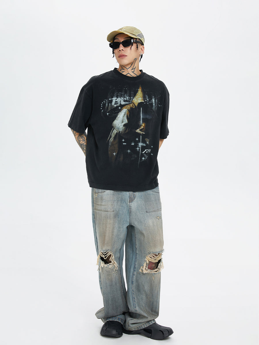F2CE Washed Vintage Mage Printed Tee
