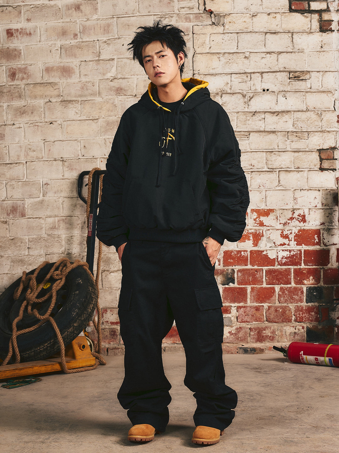 S45 Embroidered Pullover Hooded Jacket | Face 3 Face