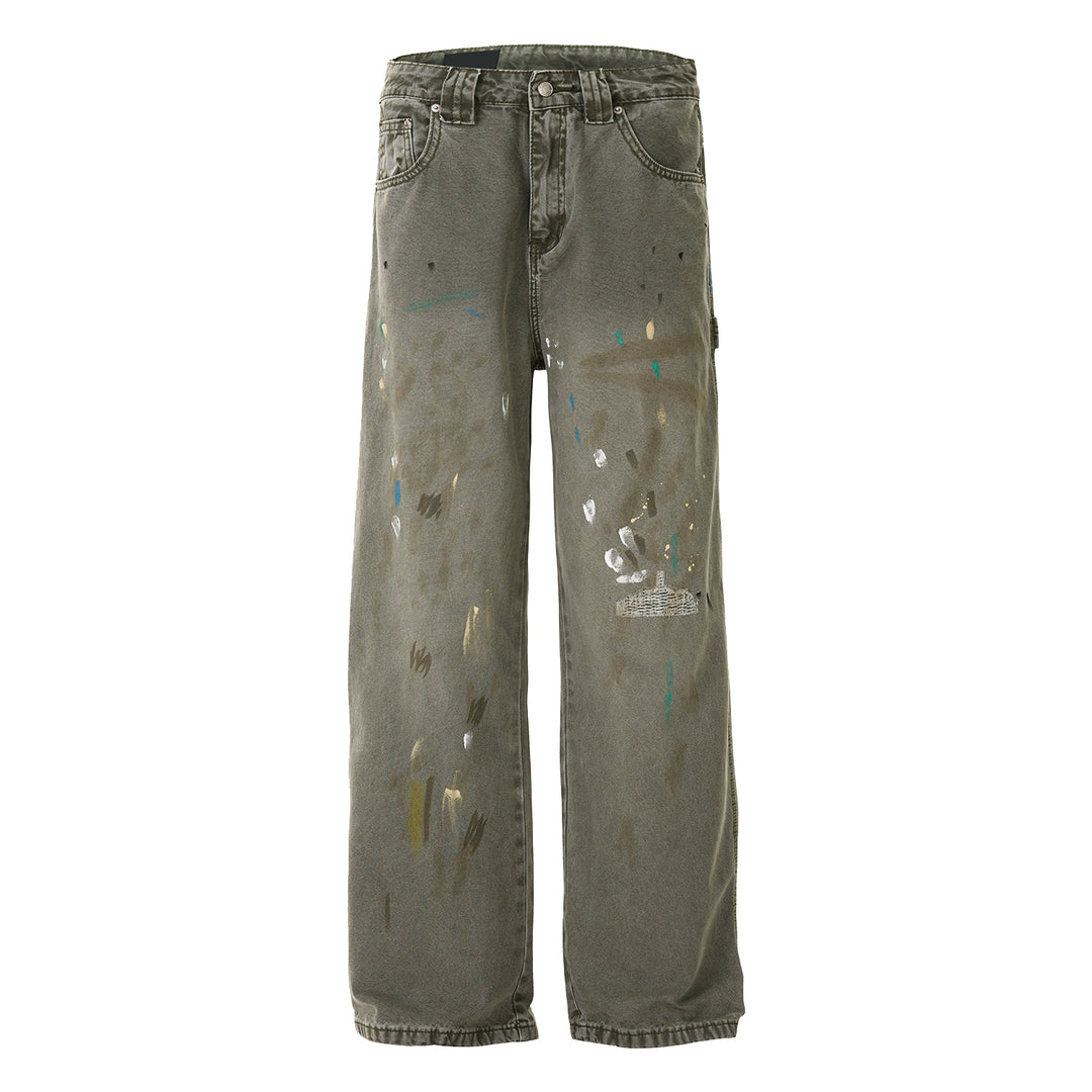 F3F Select Ink Splash Work Jeans | Face 3 Face
