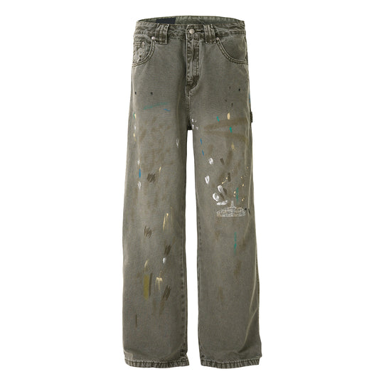 F3F Select Ink Splash Work Jeans | Face 3 Face