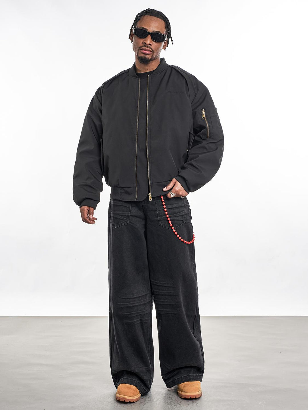 F3F Select Rib Knit Design MA-1 Bomber Flight Jacket | Face 3 Face