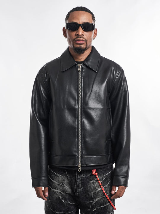 F3F Select PU Leather Motorcycle Jacket | Face 3 Face