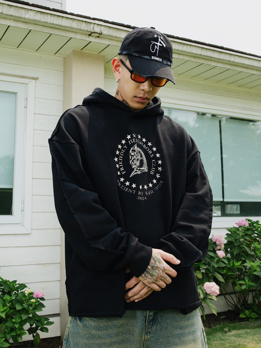 S45 War Horse Medal Stitching Hoodie | Face 3 Face