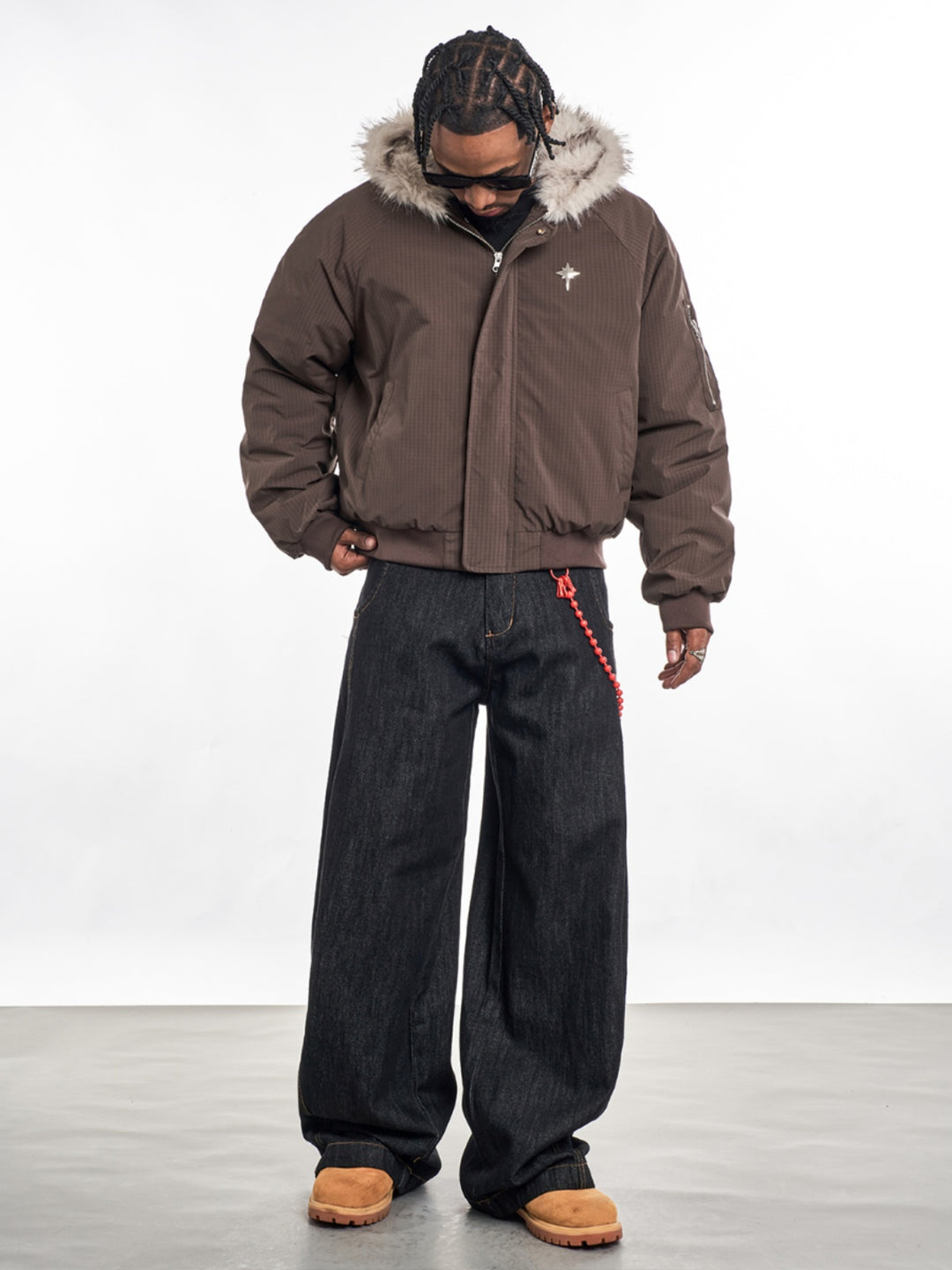 F3F Select Fur Lining Hoodie MA-1 Bomber Flight Jacket | Face 3 Face