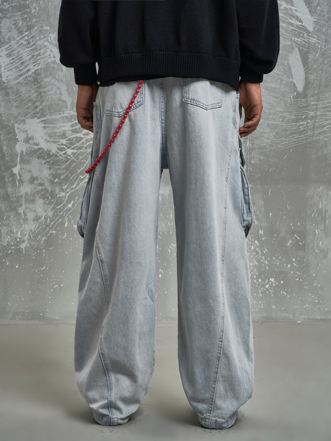 F3F Select 3D Pockets Washed Baggy Paratrooper Work Jeans | Face 3 Face