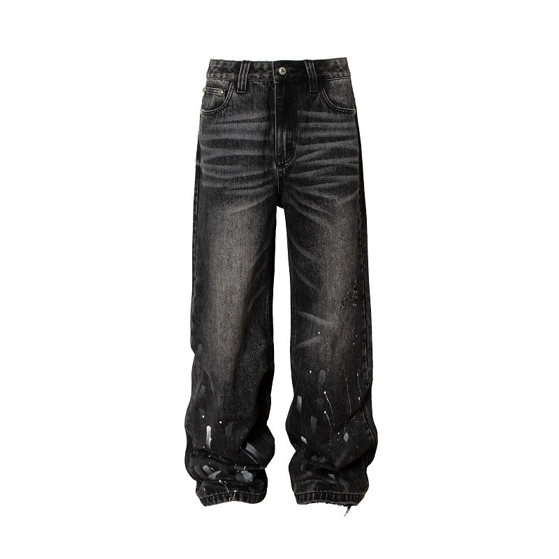 YADcrew Washed Inked Destruction Baggy Jeans | Face 3 Face