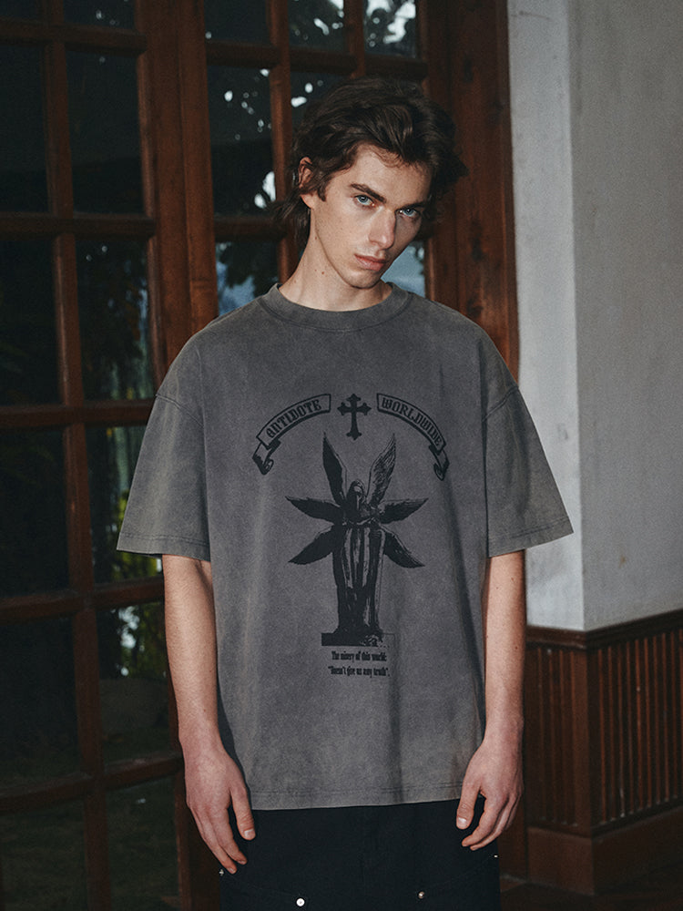 ANTIDOTE Dr. Beak Printed Vintage Washed Tee