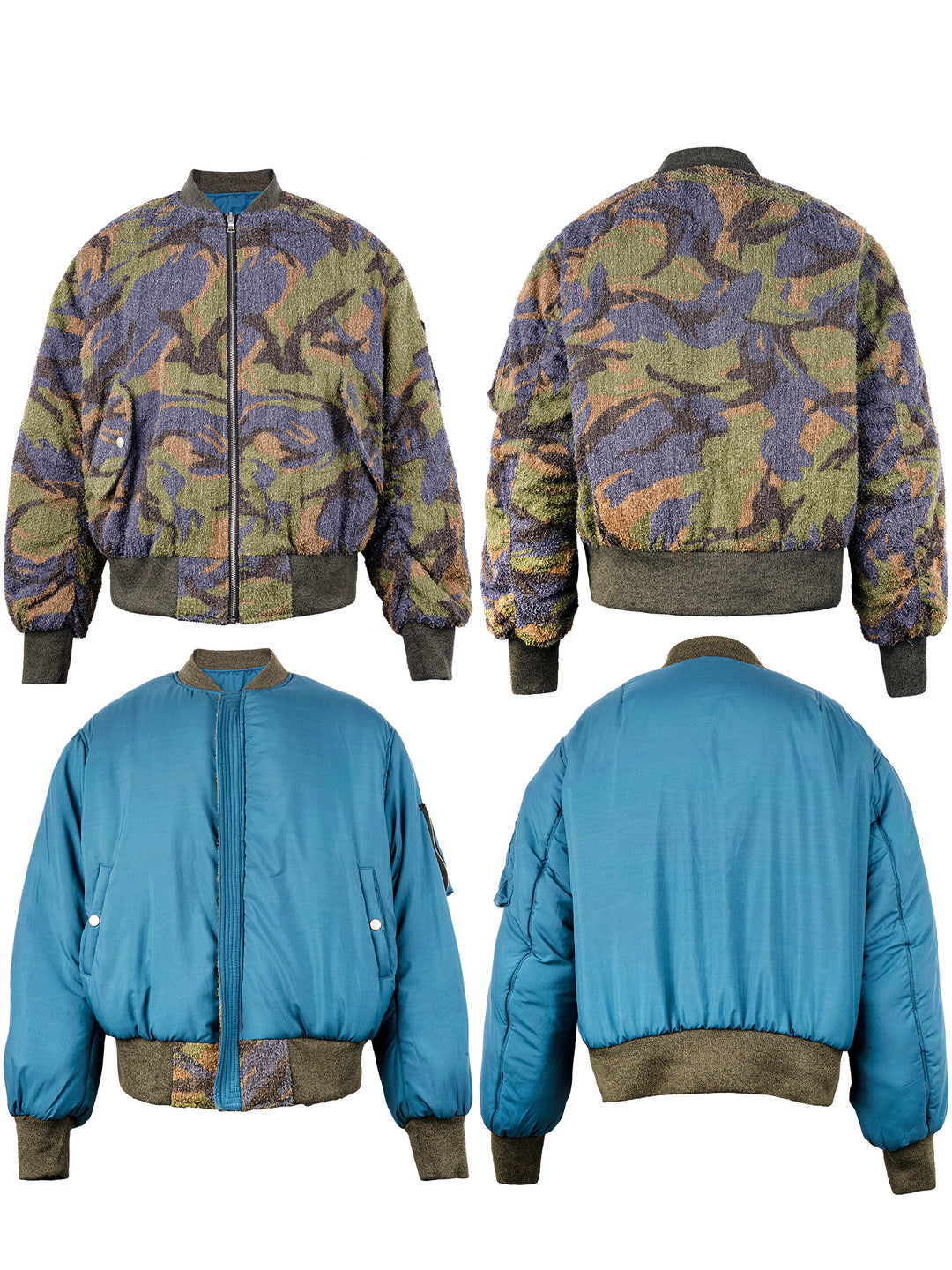 EVILKNIGHT(EK) Camouflage Reversible MA-1 Air Force Bomber Jacket
