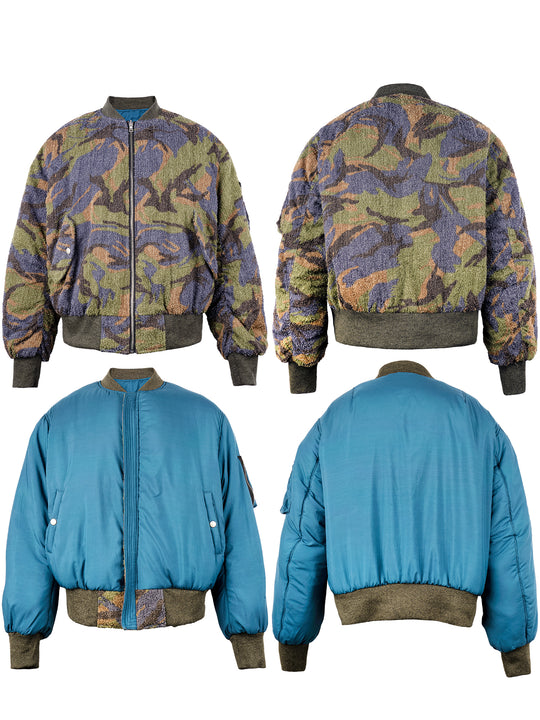 EVILKNIGHT(EK) Camouflage Reversible MA-1 Air Force Bomber Jacket