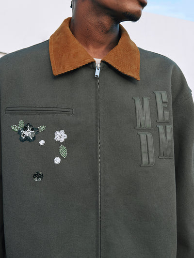 MEDM Beaded Small Flowers Detroit Jacket | Face 3 Face