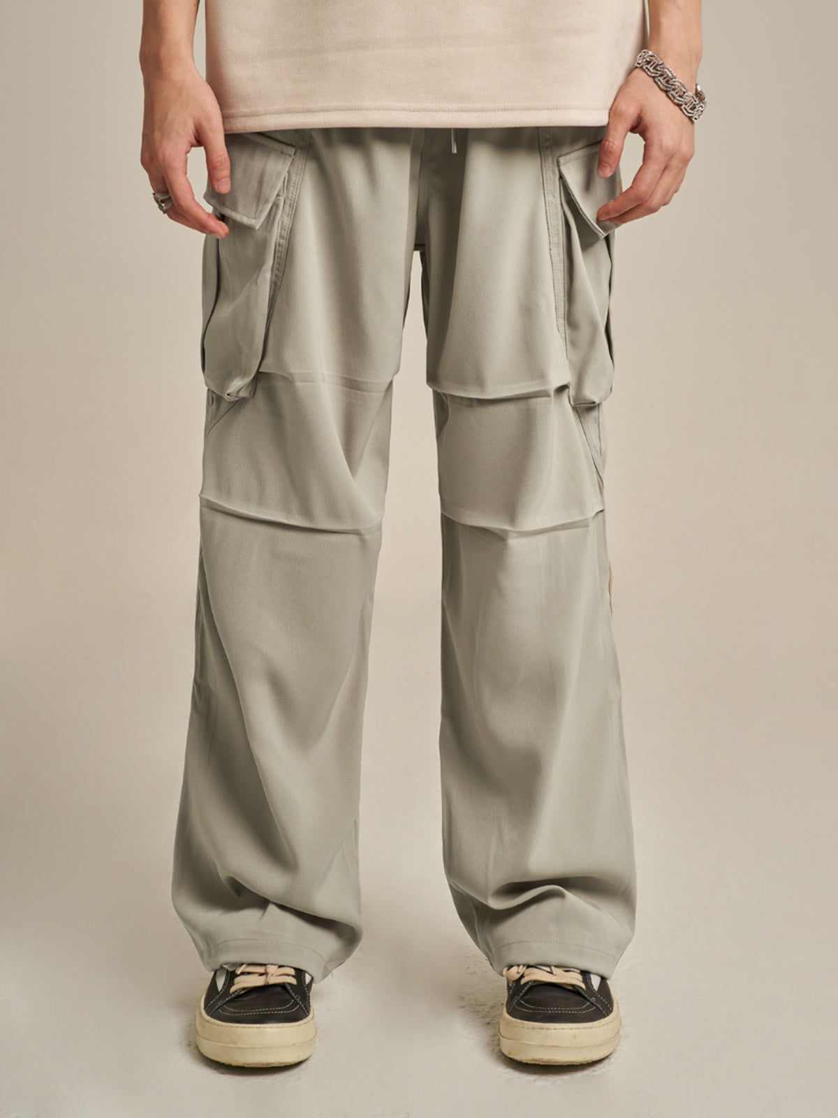 F3F Select Large Pockets Drape Cargo Pants