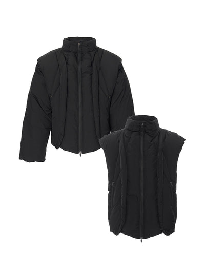 STEEPC Quilted Structure Detachable Vest Down Jacket | Face 3 Face