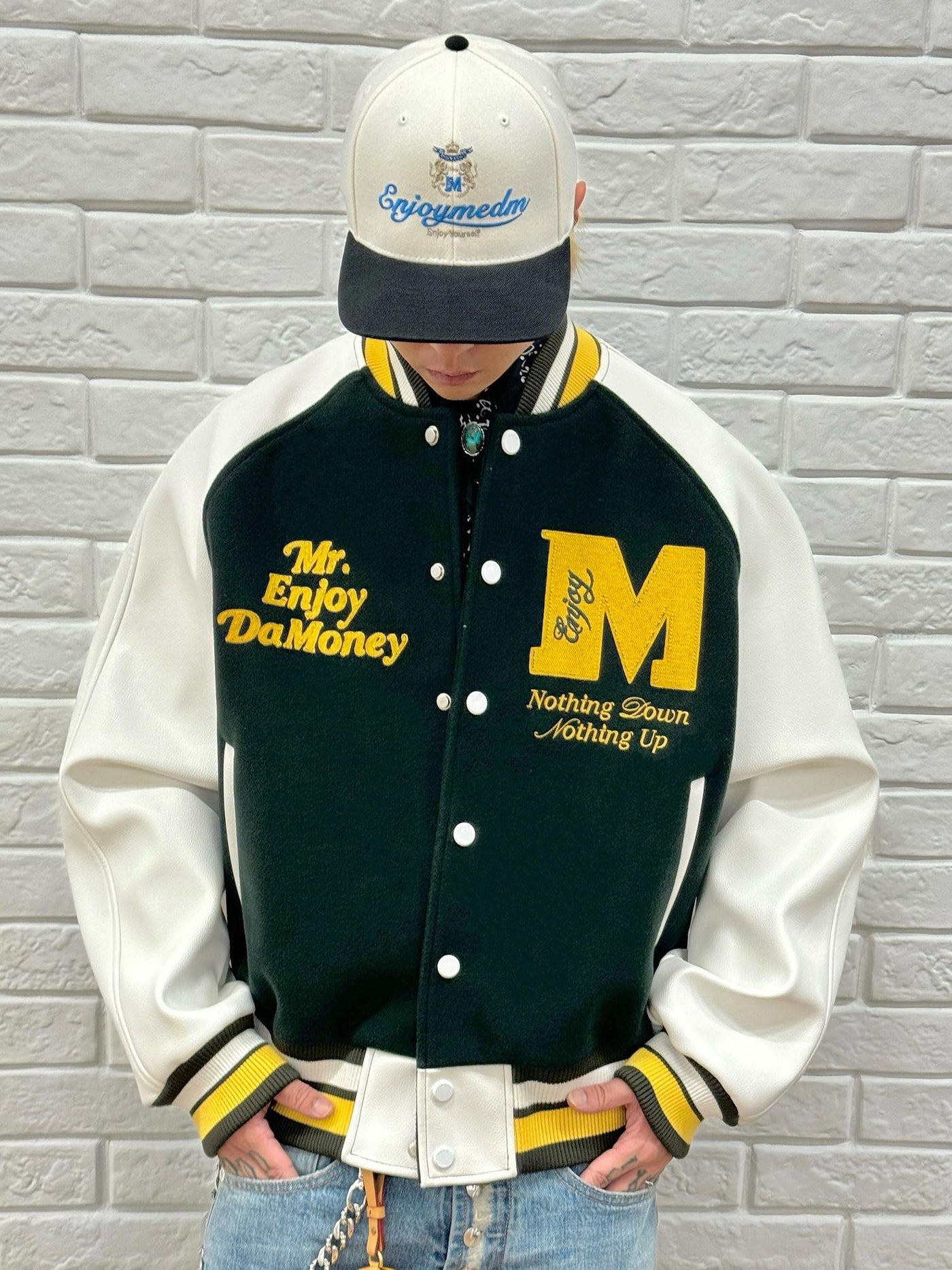 MEDM Font Typography Varsity Jacket | Face 3 Face