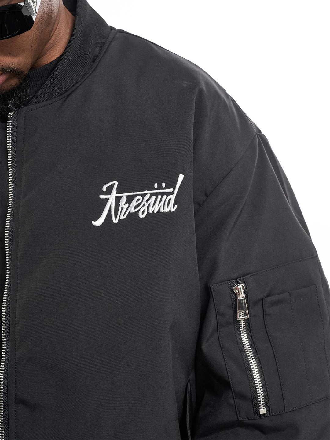 F3F Select Letters Embroidered MA-1 Bomber Jacket | Face 3 Face