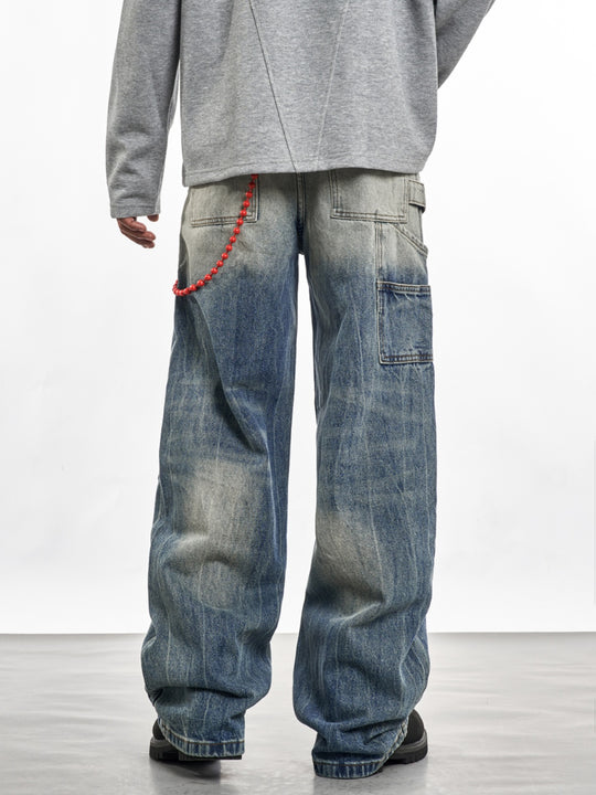 F3F Select Vintage Washed Blue Work Jeans | Face 3 Face