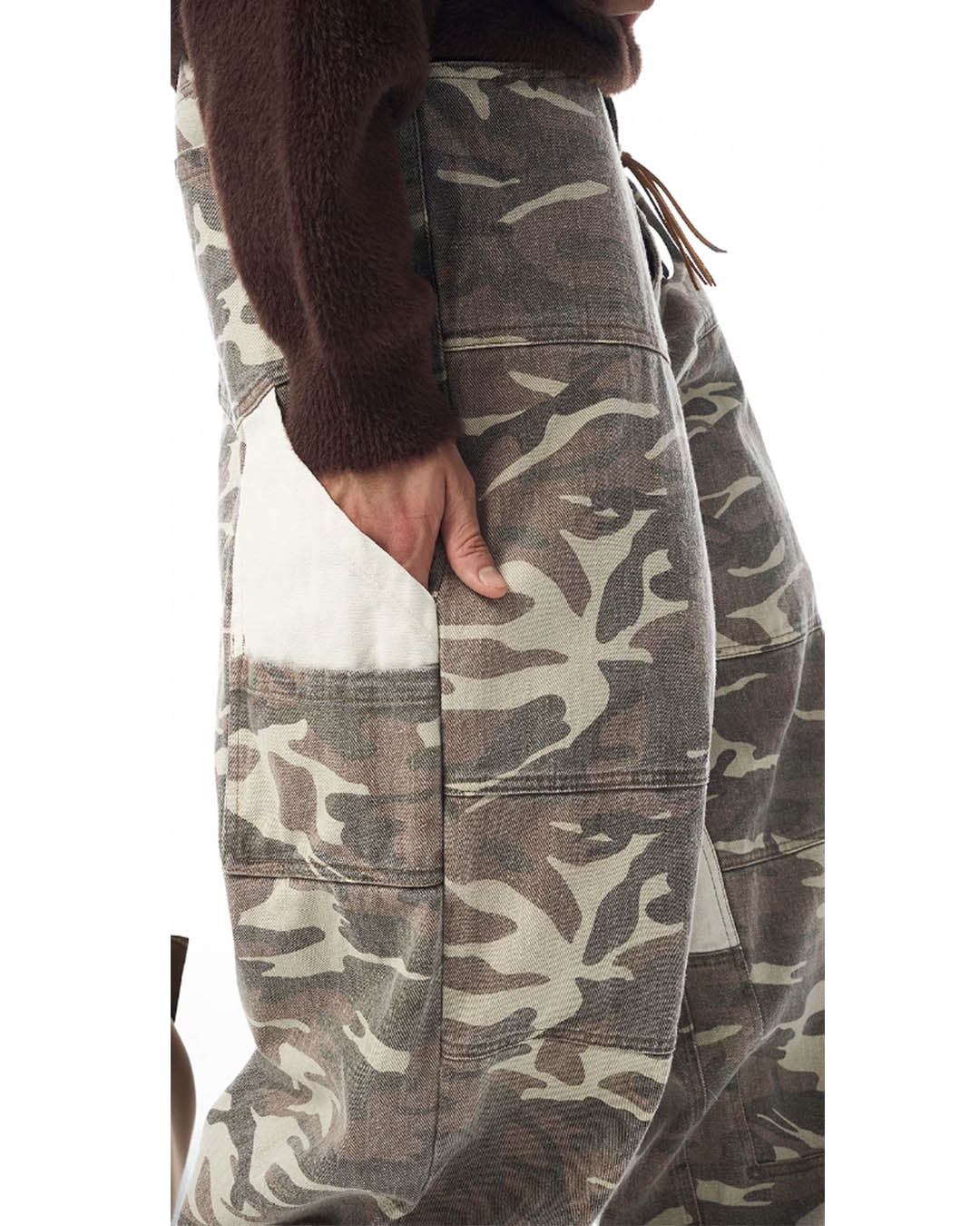 JHYQ Blocking Patchwork Pocket Design Camouflage Work Pants | Face 3 Face