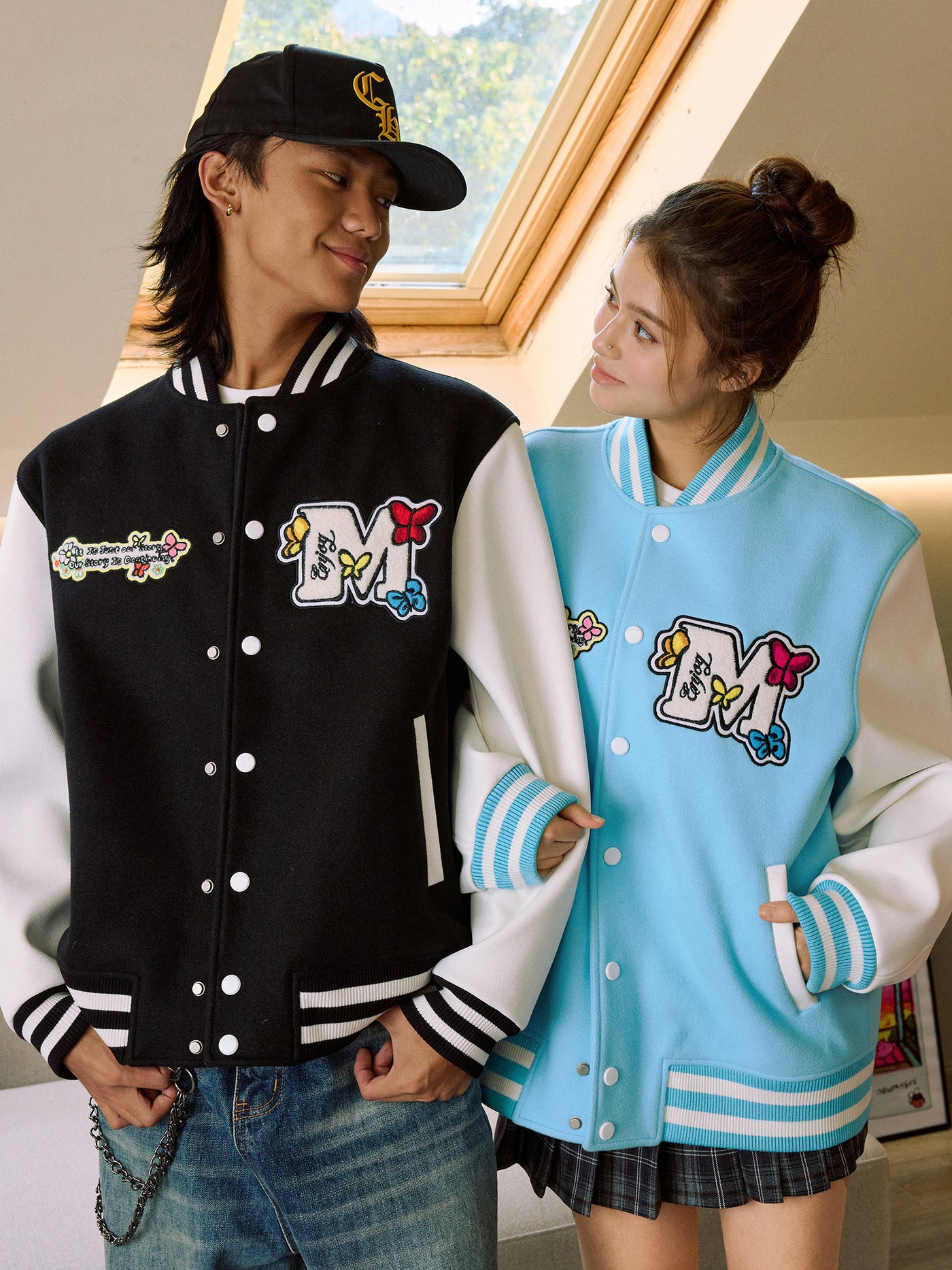 MEDM x Newmasus Butterfly Varsity Jacket | Face 3 Face