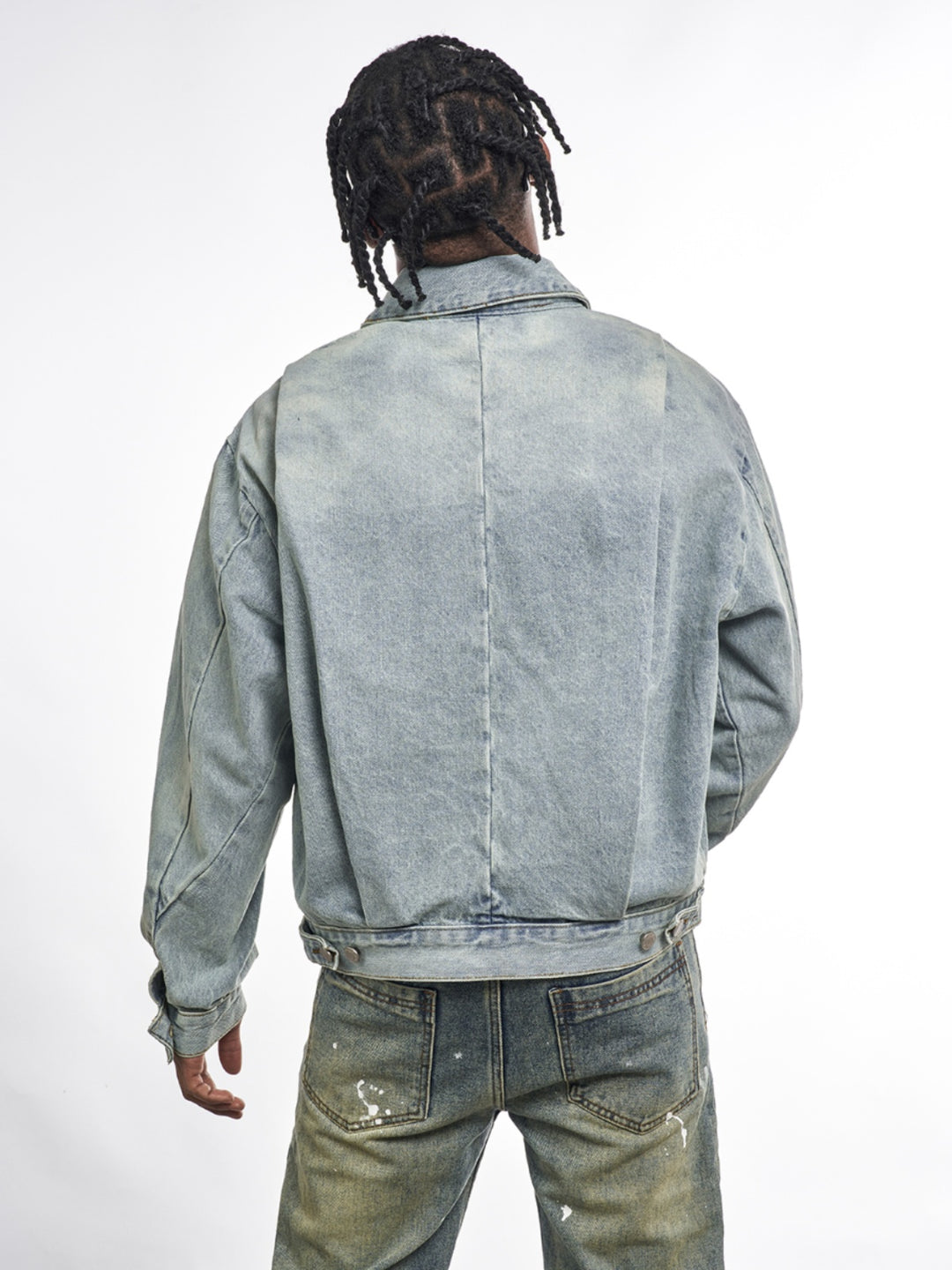 F3F Select Washed Denim Zip Up Work Jacket | Face 3 Face