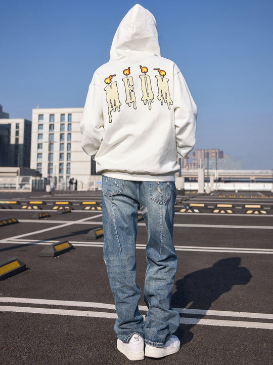 MEDM Candle Logo Button Cardigan Hoodie