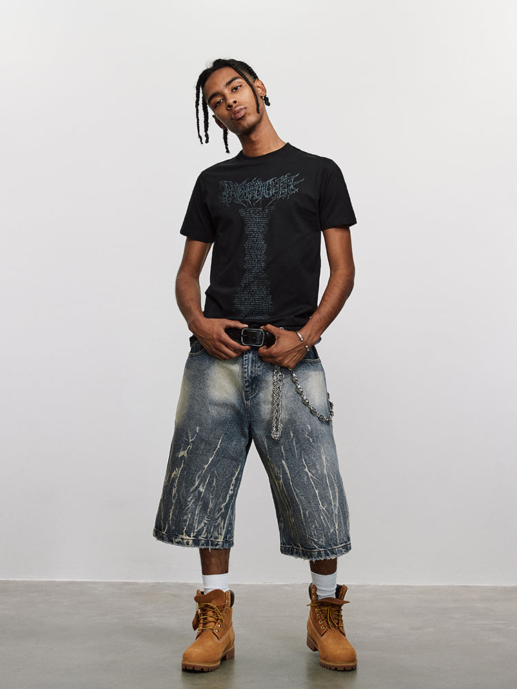 ANTIDOTE Venom Font Printed Slim Stretch Tee