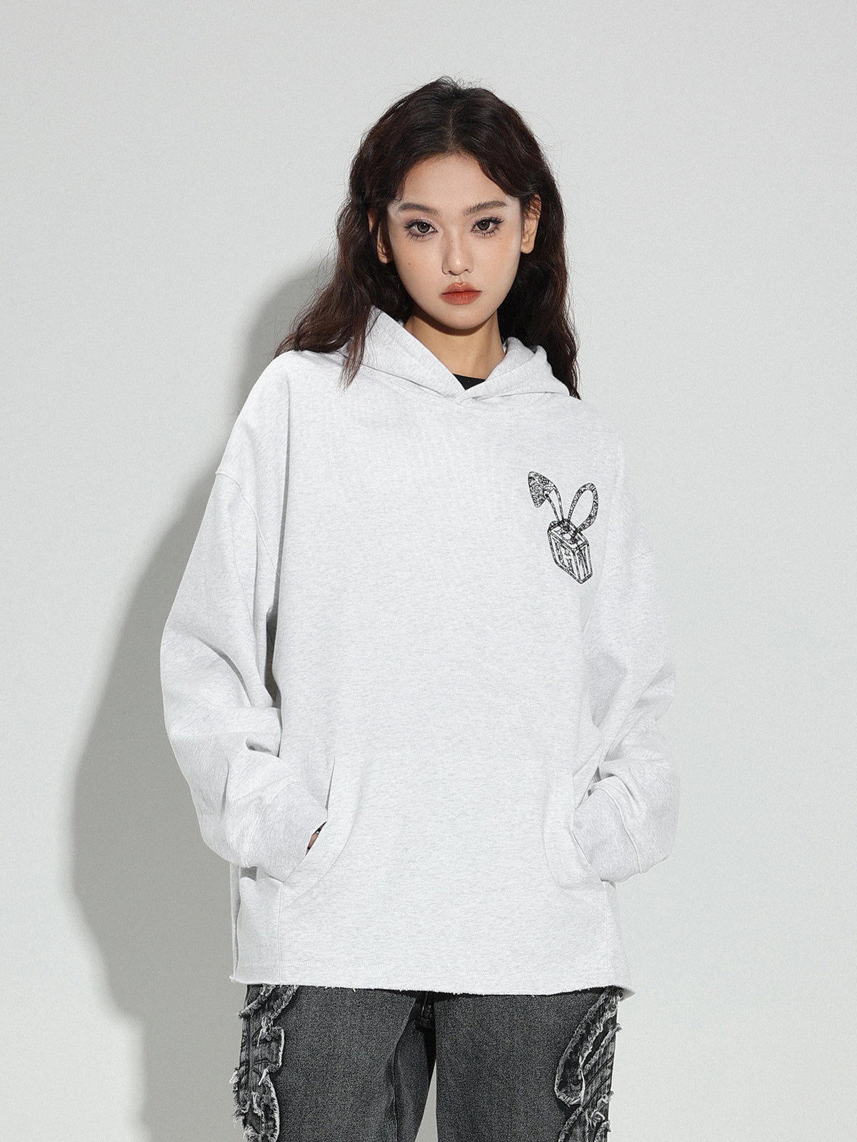 DICETINY Bunny Girl Lace Logo Hoodie | Face 3 Face