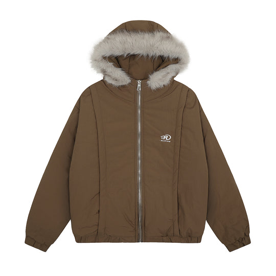 F3F Select Fur Hoodie Puffer Flight Jacket | Face 3 Face