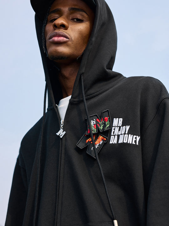 MEDM Velcro Cardigan Zipper Hoodie